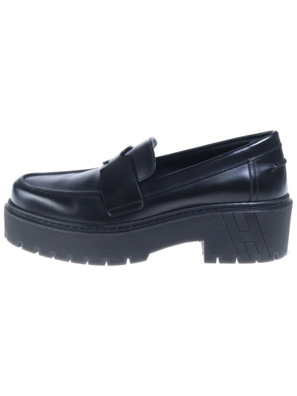 Hermes Hitch H-cut Detail Moccasin H Logo Leather Loafers Platform Shoes